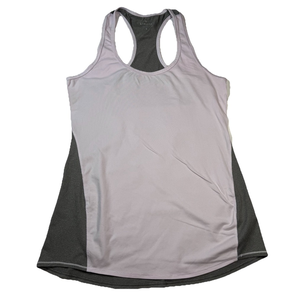 5/$25 SALE | Athleta Small Lavender Gray Racerback Athletic Tank Top Workout Gym